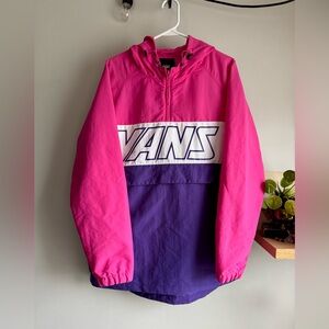 Epic Vans Men’s Retro Sport Anorak Size L Jacket Pink/Purple